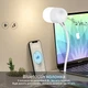 Настольная лампа Promate LumiQi c 3 Вт Bluetooth колонкой и 5 Вт беспроводной зарядкой White (lumiqi.white) - изображение 2