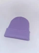 Шапка осіння в'язана яскрава одноколірна, Бузкова (One Size) - изображение 1