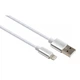 Дата кабель USB 2.0 AM to Lightning 1m nylon silver Vinga (VCPDCLNB1S) - изображение 1