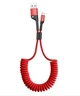 Кабель Baseus Fish eye Spring Data USB-Lightning, 1м Red (CALSR-09) - зображення 1