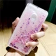 Чехол Glitter для Xiaomi Redmi 6 Бампер Жидкий блеск сердце Розовый - изображение 1