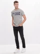 Футболка хлопковая длинная мужская Tommy Hilfiger 9037.4 S Серая - изображение 3