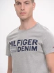 Футболка хлопковая длинная мужская Tommy Hilfiger 9037.4 S Серая - изображение 4