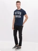 Футболка хлопковая длинная мужская Tommy Hilfiger 9156.5 S Синяя - изображение 3