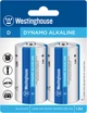 Щелочная батарейка Westinghouse Dynamo Alkaline D/LR20 2 шт (0889554000038) - изображение 1