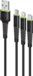 Кабель Intaleo CBFLEXU1 3 in 1 USB-A to Micro/Lightning/Type-C 1.4 м Black (1283126487521) - изображение 1