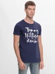 Футболка хлопковая длинная мужская Tommy Hilfiger 9522.3 M Синяя - изображение 1