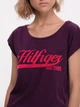 Футболка хлопковая женская Tommy Hilfiger 9636.4 M Фиолетовая - изображение 4