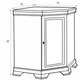 Кутовий комод Kora Gała Meble 75x97x75 (KOR_KKKN1) 000264 - зображення 2