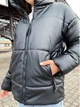 Женская куртка зимняя c капюшоном из эко кожи KML 007 L (46-48) Черный (K 007 B) - изображение 3