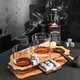 Камені для віскі Top Prestige Whiskey stones Original Wood and Glass 12шт зі стеатиту + мішечок + 2 склянки Сірі - зображення 4
