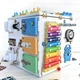 Бизиборд BusyKids Бизикуб Белый с Доступом Внутрь 30х30см (KV24021) - изображение 1