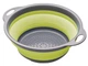 Дуршлаг складной силиконовый для овощей и фруктов Kitchen Craft Серый с зелёным(Kitd_235Gr) - изображение 1