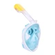 Детская полнолицевая маска для плавания FREE BREATH (XS) M2068G с креплением для камеры Бирюзовый - изображение 1