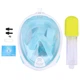 Детская полнолицевая маска для плавания FREE BREATH (XS) M2068G с креплением для камеры Бирюзовый - изображение 9
