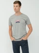 Футболка хлопковая длинная мужская Tommy Hilfiger 10022.2 S Серая - изображение 1