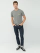 Футболка хлопковая длинная мужская Tommy Hilfiger 10024.2 S Серая - изображение 3