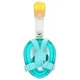 Полнолицевая панорамная маска для плавания FREE BREATH (S/M) M2068G Green с креплением для камеры - изображение 8
