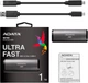 SSD диск ADATA SE760 1TB USB 3.2 Type-C 3D NAND TLC Titanium Gray (ASE760-1TU32G2-CTI) External - изображение 5