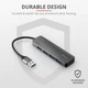 Hub USB Trust Halyx 4 porty USB-A 3.2 Aluminium (TR23327) - obraz 5