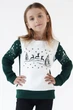 Різдвяний світшот для дівчинки Олені Green 122 UKRS-6614D UkrGlamour - изображение 4