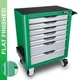 Тележка с инструментом для автосервиса TOPTUL (Pro-Plus) 7 секций 261ед. зеленая GE-26117 - изображение 2