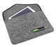 Вертикальный войлочный чехол для планшета FeltFabricDesign М60 30×21 см — черный , на язычке , экологичный (10655) - изображение 2