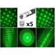 Зелена Лазерна указка 5 в 1 LASER POINTER 1000 mW 5 насадок лазер (14146) - зображення 4