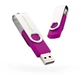 USB флеш накопитель eXceleram 32GB P1 Series Silver/Purple USB 2.0 (EXP1U2SIPU32) - изображение 1