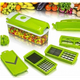 Овочерізка ручна Nicer Dicer Plus з прозорим контейнером і пластика Maestro, колір-салатовий. - зображення 2