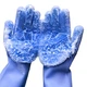 Силиконовая перчатка для мытья посуды Magic Silicone Gloves Многофункциональная щетка Голубой - изображение 2