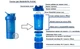 Шейкер спортивний BlenderBottle ProStak 650ml з 2-ма контейнерами Cyan SKL24-144866 - зображення 8