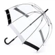 Жіноча парасолька-тростина прозора Fulton Birdcage-1 L041 Black White (Чорний білий) - зображення 1