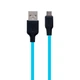 Кабель сучасний Hoco X21 Plus Silicone USB - Micro Чорно-Синій - зображення 1