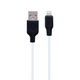 USB Hoco X21 Plus Silicone Lightning 2m Цвет Чёрно-Белый - изображение 5