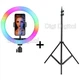 Селфи-лампа Разноцветная Led кольцо MJ33 RGB D=33 см + штатив-трипод 2м - изображение 1
