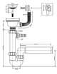 Сифон пластиковый для мойки McALPINE HC7+FSW50PR трубный с подключением к стиральной машине со сливом 113 мм и переливом 1 1/2x50 мм (5036484021359) - изображение 2