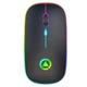 Мышь беспроводная SKY (A2) Black, аккумулятор, RGB - изображение 1
