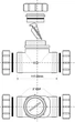 Патрубок пластиковый McALPINE T28M-NRV-40 с обратным клапаном 40х40 мм (5036484045836) - изображение 2
