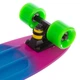 Скейт пенни борд Penny Fish Skateboards RUBBER SOFT 412-1 22" Purple-Blue-Green, зеленые колеса - изображение 4