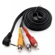 Кабель мультимедійний 3.5mm M to 3xRCA M 1.5m 90° corner Extradigital (KBV1732) - зображення 1