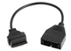 Переходник GM12 12pin на OBD2 16pin для DAEWOO, LANOS, SENS, ВАЗ - изображение 1