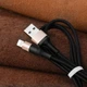 Кабель Hoco X26 USB to Lightning 1m черно-золотистый - изображение 2