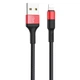 Кабель Hoco X26 USB to Lightning 1m черно-красный - изображение 1
