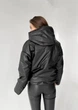 Женская демисезонная куртка c капюшоном из эко кожи KML 003 S (42-44) Черный (K 003/3 A) - изображение 2