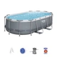 Овальный каркасный бассейн Bestway 56620 Power Steel Frame Pool (427х250х100 см) - изображение 2
