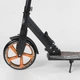 Детский двухколесный самокат Best Scooter 34750 одноподвесный со складной конструкцией и передним амортизатором, Черно-оранжевый - изображение 3