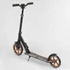 Детский двухколесный самокат Best Scooter 34750 одноподвесный со складной конструкцией и передним амортизатором, Черно-оранжевый - изображение 6
