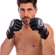Перчатки для смешанных единоборств MMA на липучке размер M Кожа BOXER черный 5020 - изображение 5