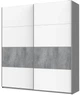 Шкаф-купе Doros G-Caiser 220 х 60 х 240 см Графитовая / Белая / вставка Бетон (42001013) - изображение 1